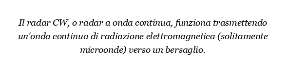 Cos'è il radar CW e a impulsi?