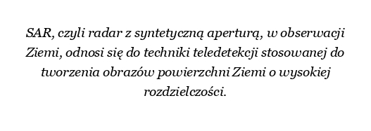 Czym jest SAR w obserwacjach Ziemi?
