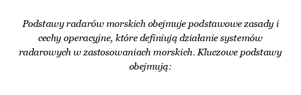 Jakie są podstawy radaru morskiego?