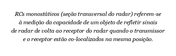 O que são RCs monostáticos e biestáticos?