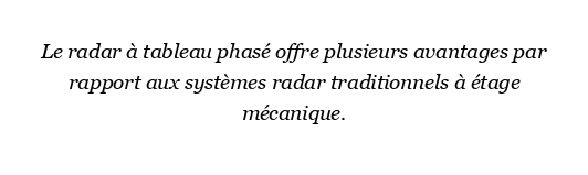 Quels sont les avantages du radar de tableau progressif?