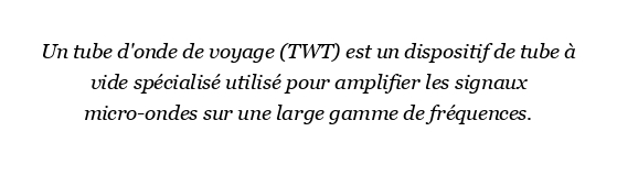 Qu'est-ce qu'un tube d'onde de voyage?