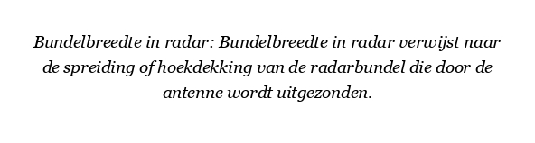 Wat is straalbreedte op radar?