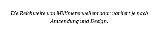 Welche Reichweite hat ein Millimeterwellenradar?