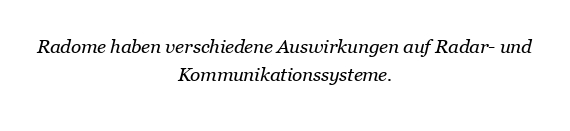 Welche Wirkung hat Radome?